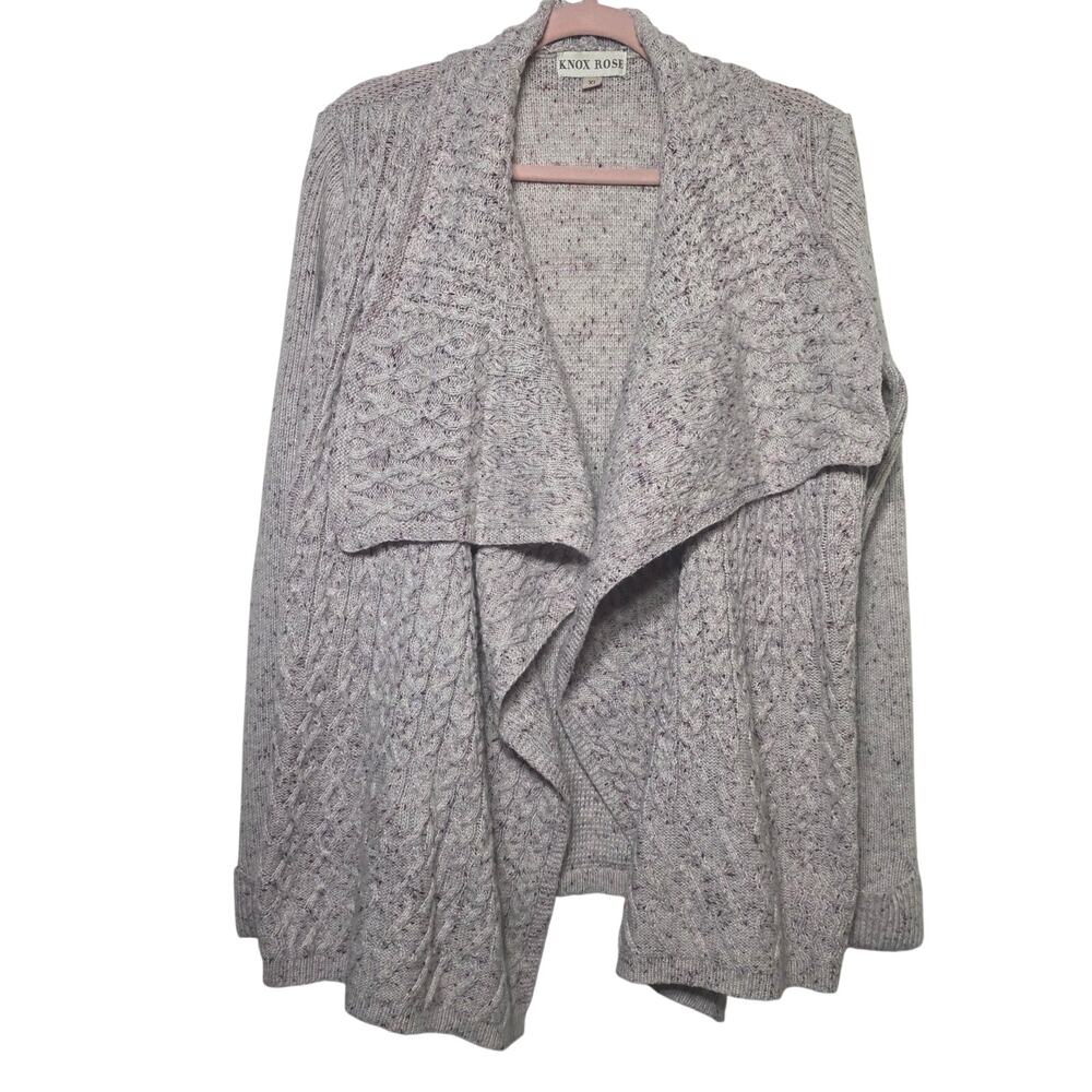 Knox Rose Open-front Waterfall Cardigan Sweater Size XL
